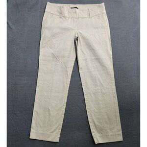 Ann Taylor Women 4 Beige Low Rise Straight Leg Cropped Pants